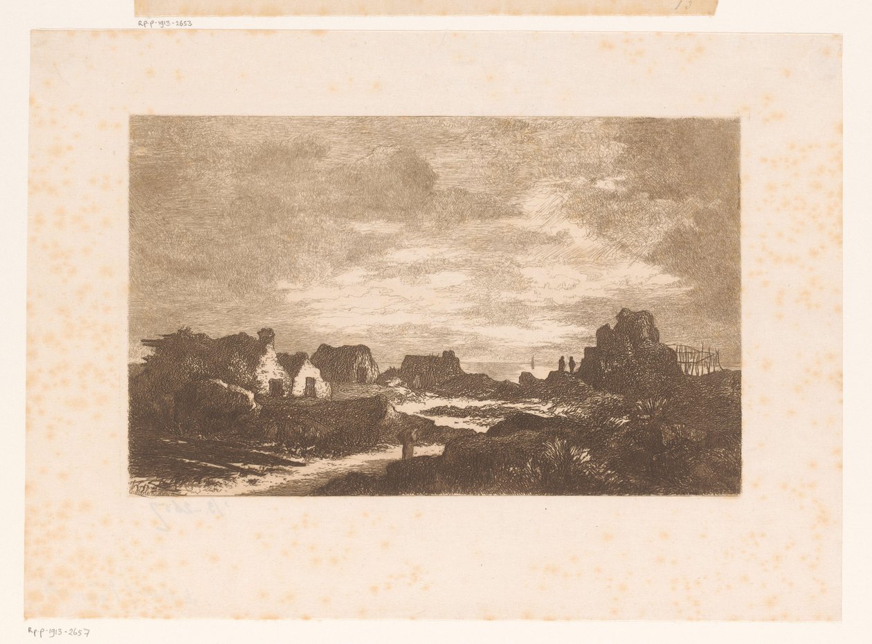 Widok na Chaussy w pobliżu Grandville autorstwa Emilie Rolin Jacquemijns