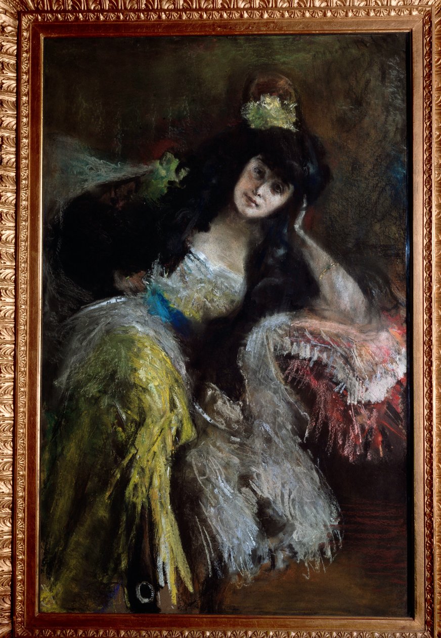 Portret markizy Emilia Sommi Picenardi (olej na płótnie) autorstwa Emilio Gola