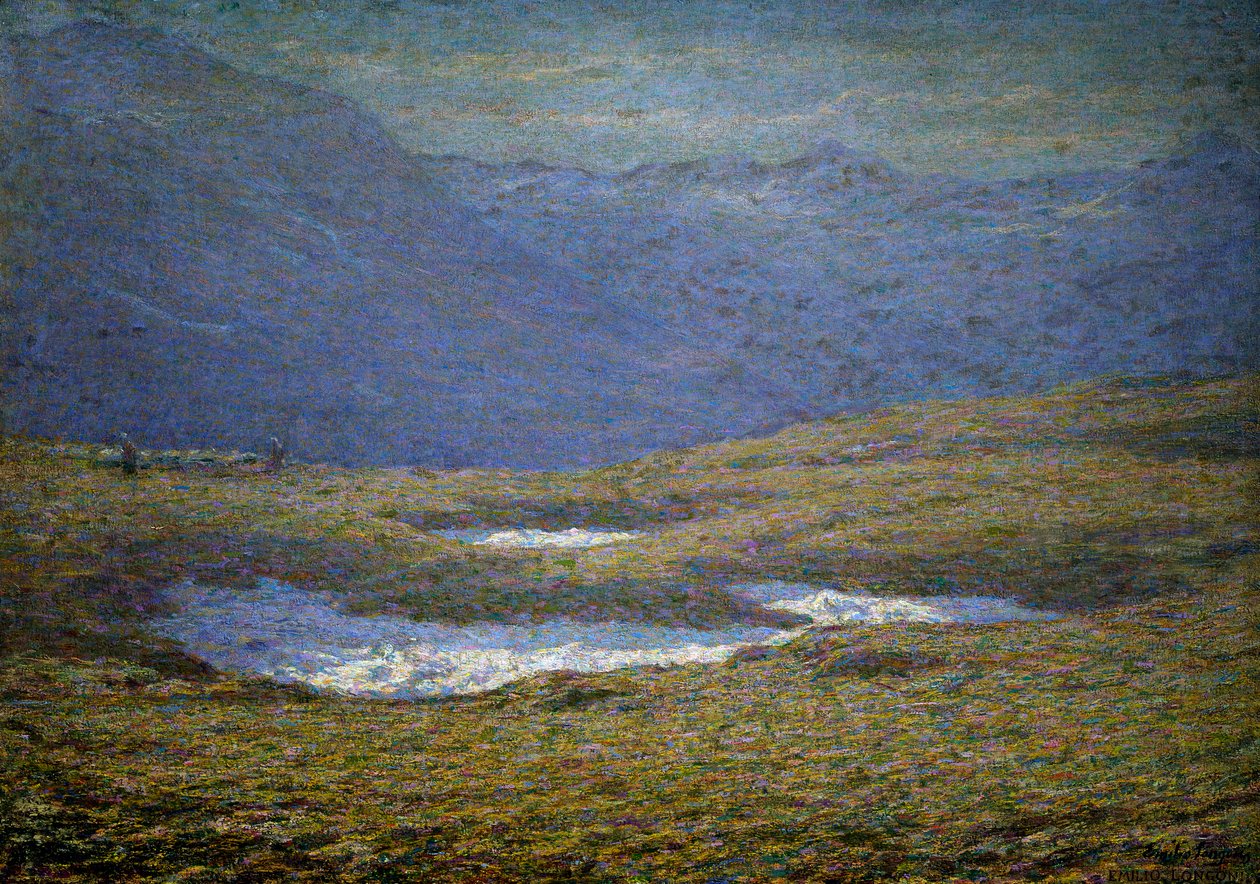 Alpejski krajobraz autorstwa Emilio Longoni