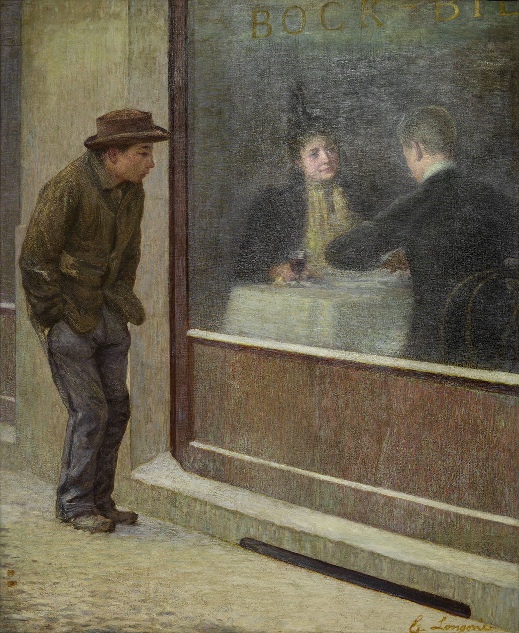 Refleksje głodnego człowieka lub kontrasty społeczne, 1894. autorstwa Emilio Longoni