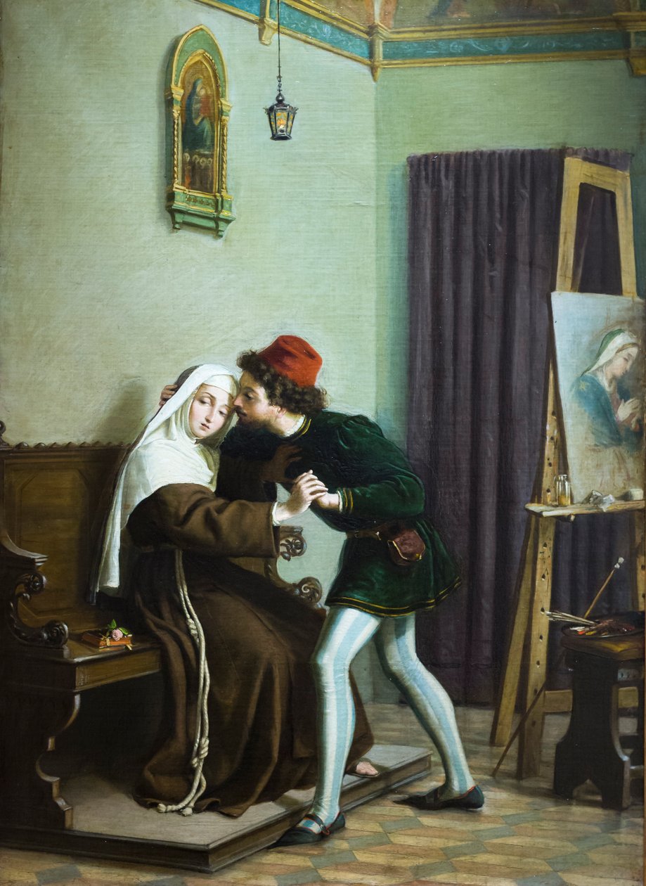 Filippo Lippi i Lukrecja Buti autorstwa Emilio Scherer