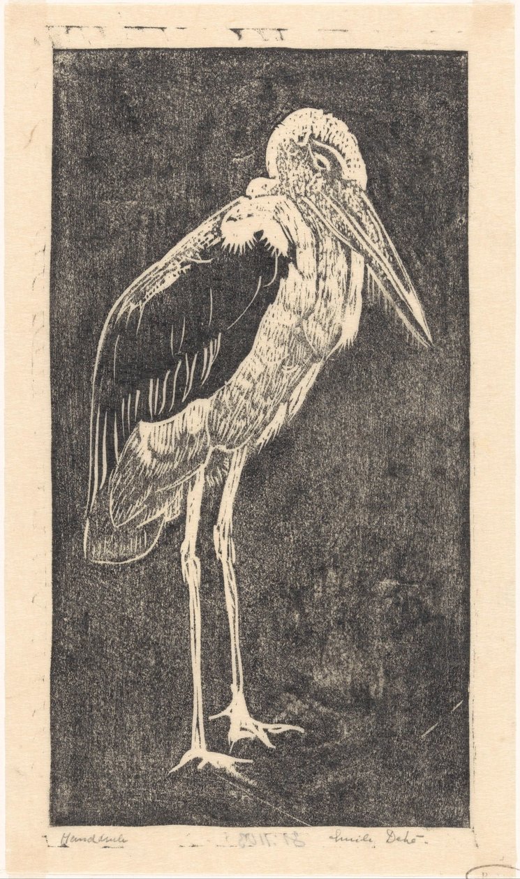 Marabut autorstwa Emilius Wilhelmus Dehé (signed by artist)