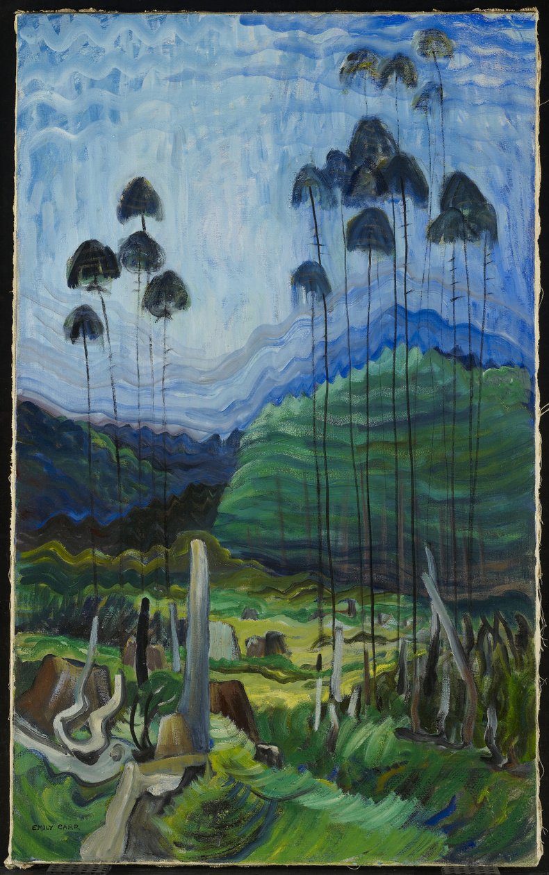 Drzewa na niebie autorstwa Emily Carr