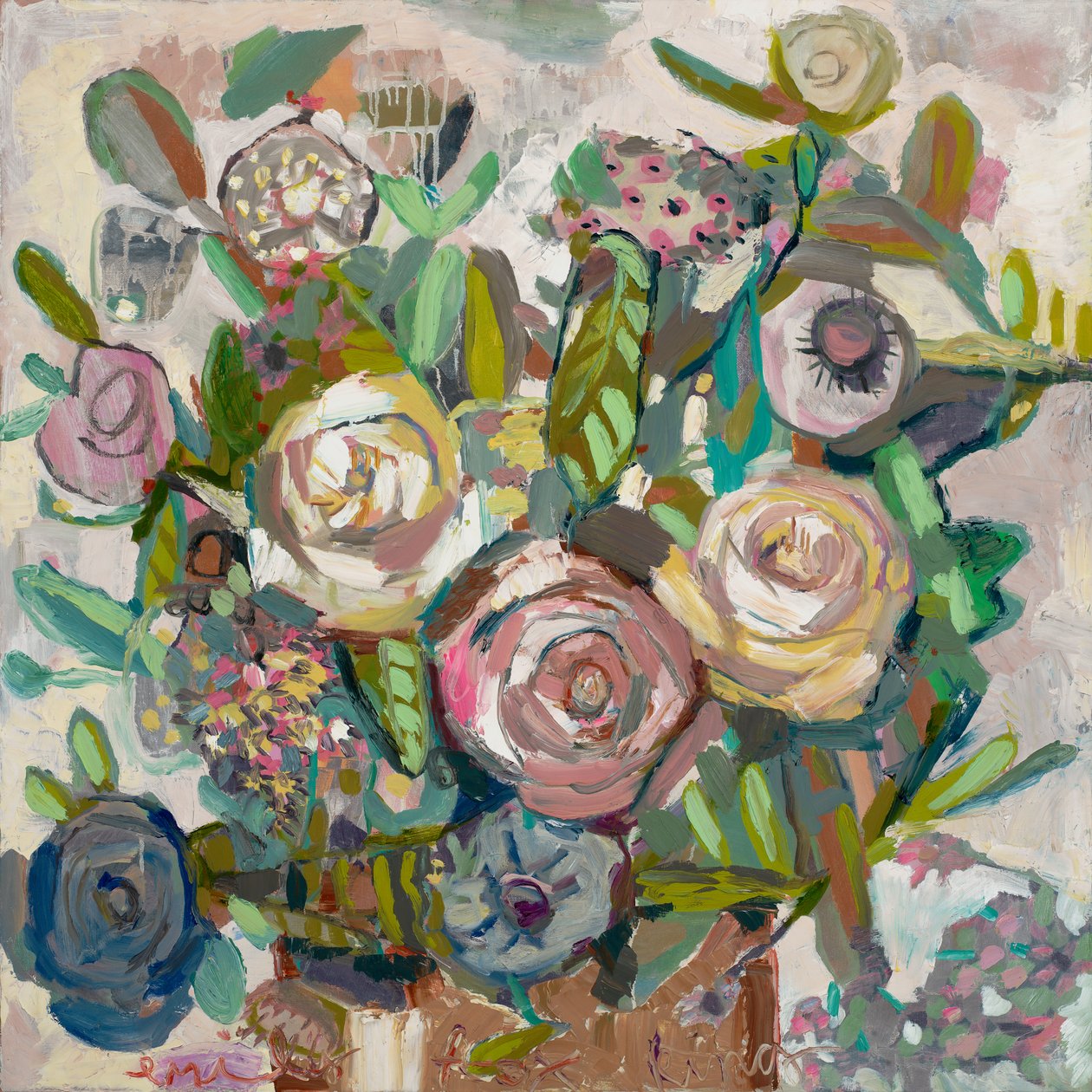 Wild and Reaching, 2020 (olej na płótnie) autorstwa Emily Fox King
