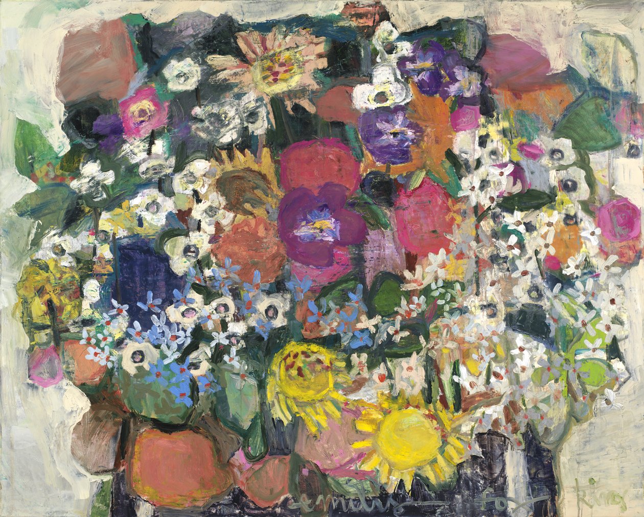 Springsong, 2024 (olej i zimny wosk na płótnie) autorstwa Emily Fox King