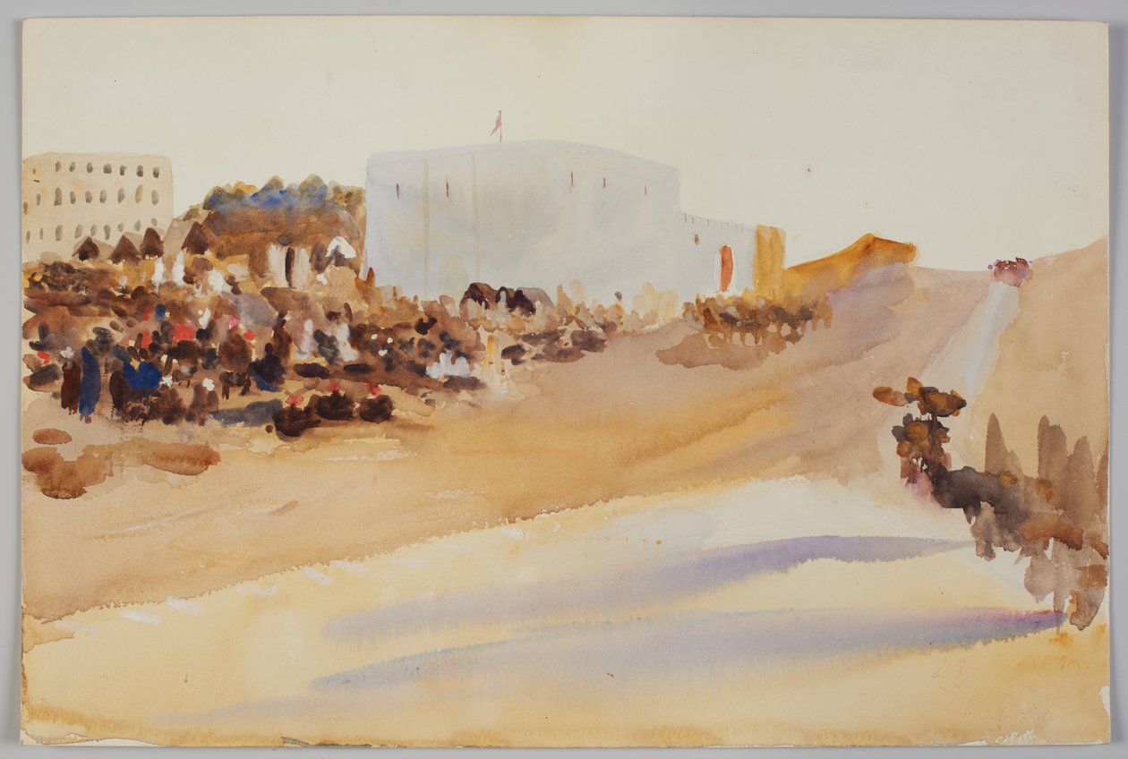 Tanger. ok. 1900. Ołówek i akwarela autorstwa Emily Sargent