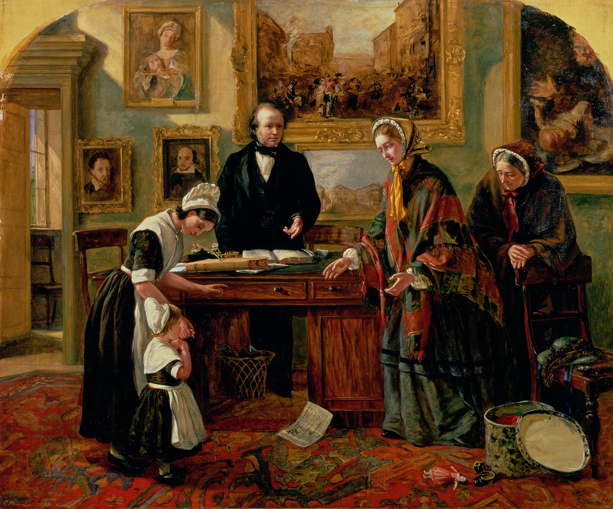 The Foundling przywrócony matce, 1858 autorstwa Emma Brownlow