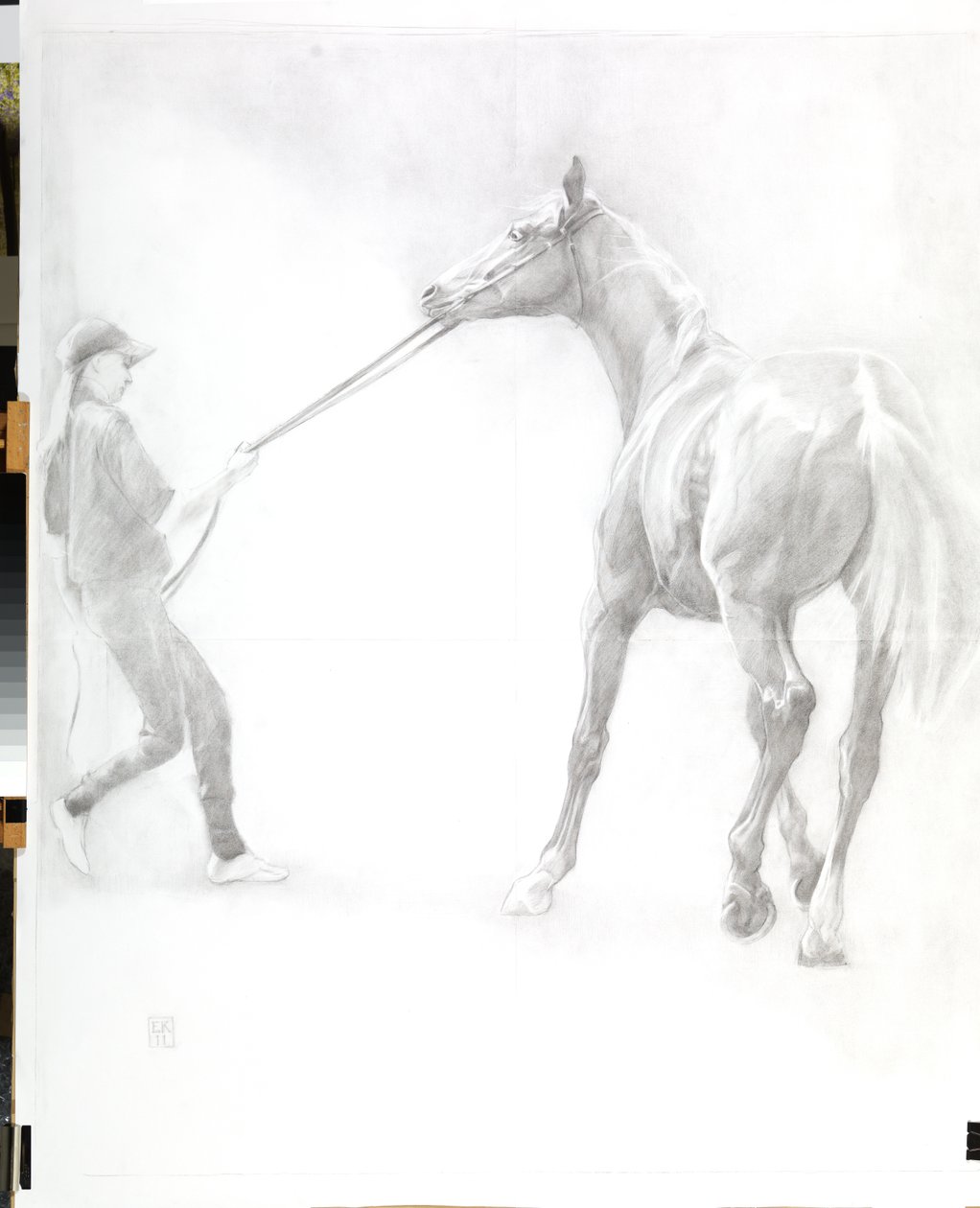 Resisting, 2011 (grafit na papierze) autorstwa Emma Kennaway