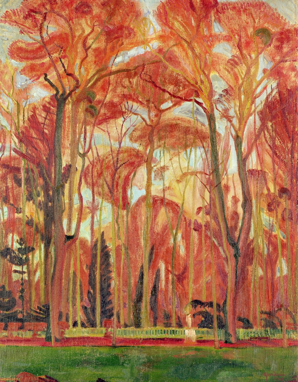Las, 1912 r. autorstwa Emmanuel Gondouin