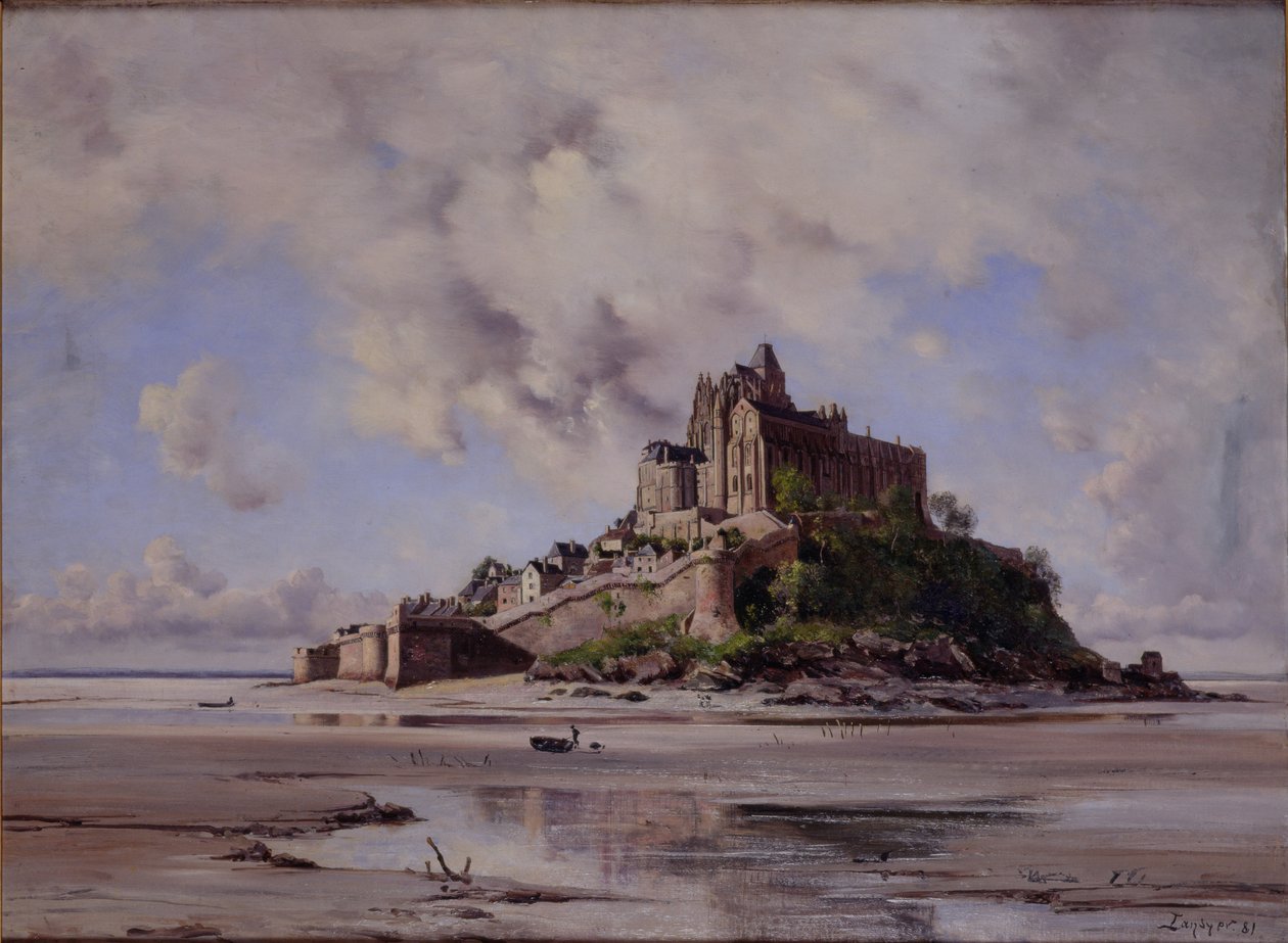Mont Saint-Michel, północno-wschodnia strona, 1881 autorstwa Emmanuel Lansyer