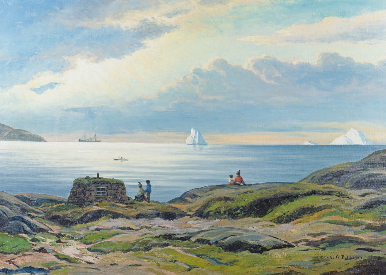 Widok na wybrzeże, Grenlandia autorstwa Emmanuel A. Petersen