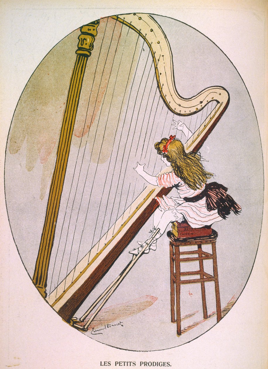 Little Prodigy, grawerowane przez artystę z LAssiette Au Beurre, wyd. lipiec 1907 autorstwa Emmanuel Barcet