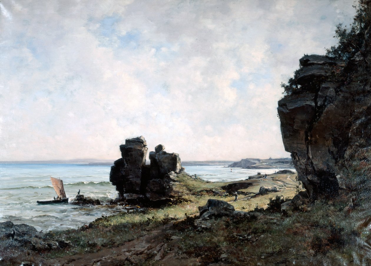 Piękny poranek na wybrzeżu Bretanii, 1882 r. autorstwa Emmanuel Lansyer