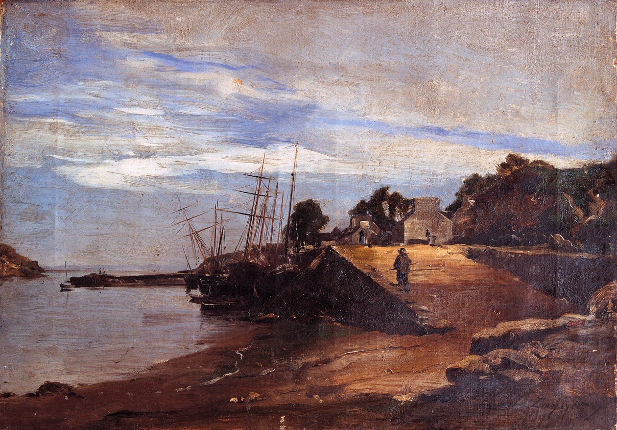 Douarnenez, Port Ru, łodzie autorstwa Emmanuel Lansyer
