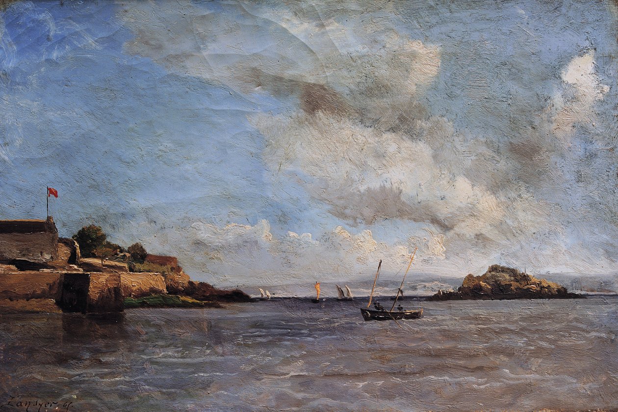 Douarnenez, marine, sierpień 1865 (olej na płótnie) autorstwa Emmanuel Lansyer