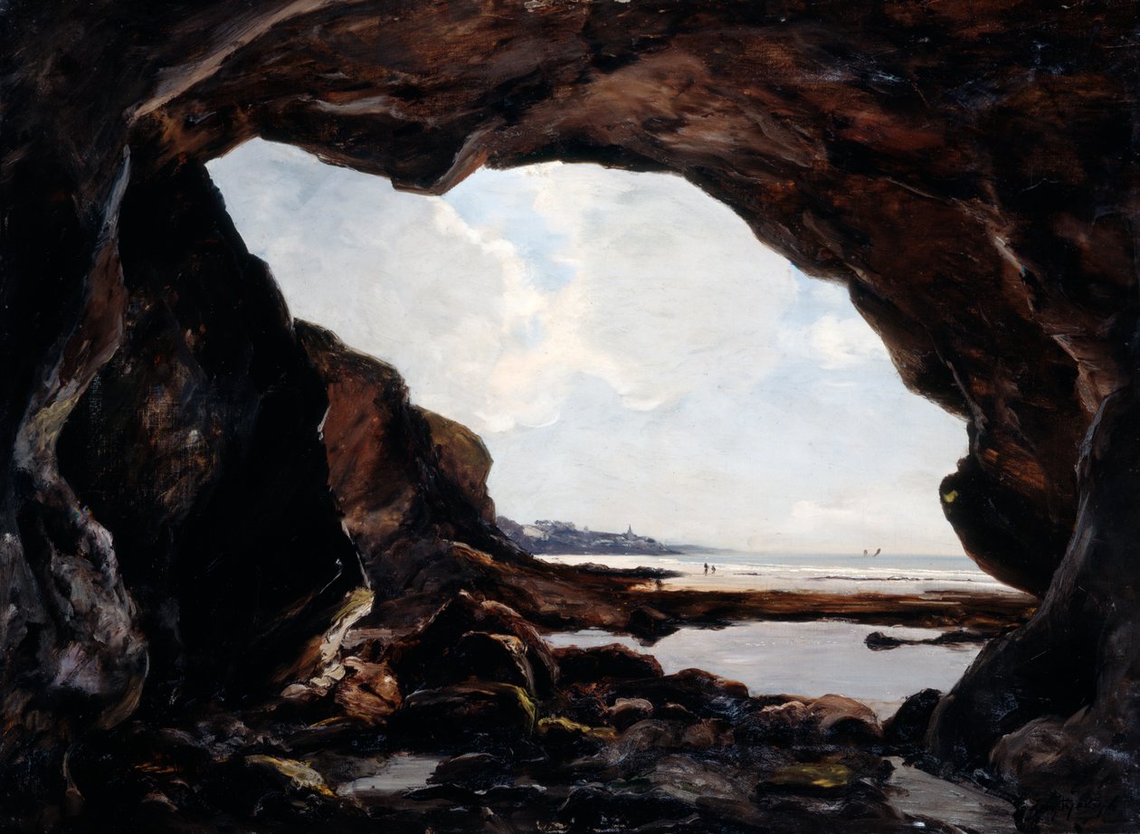 Grota Ris, Douarnenez, 1876 autorstwa Emmanuel Lansyer
