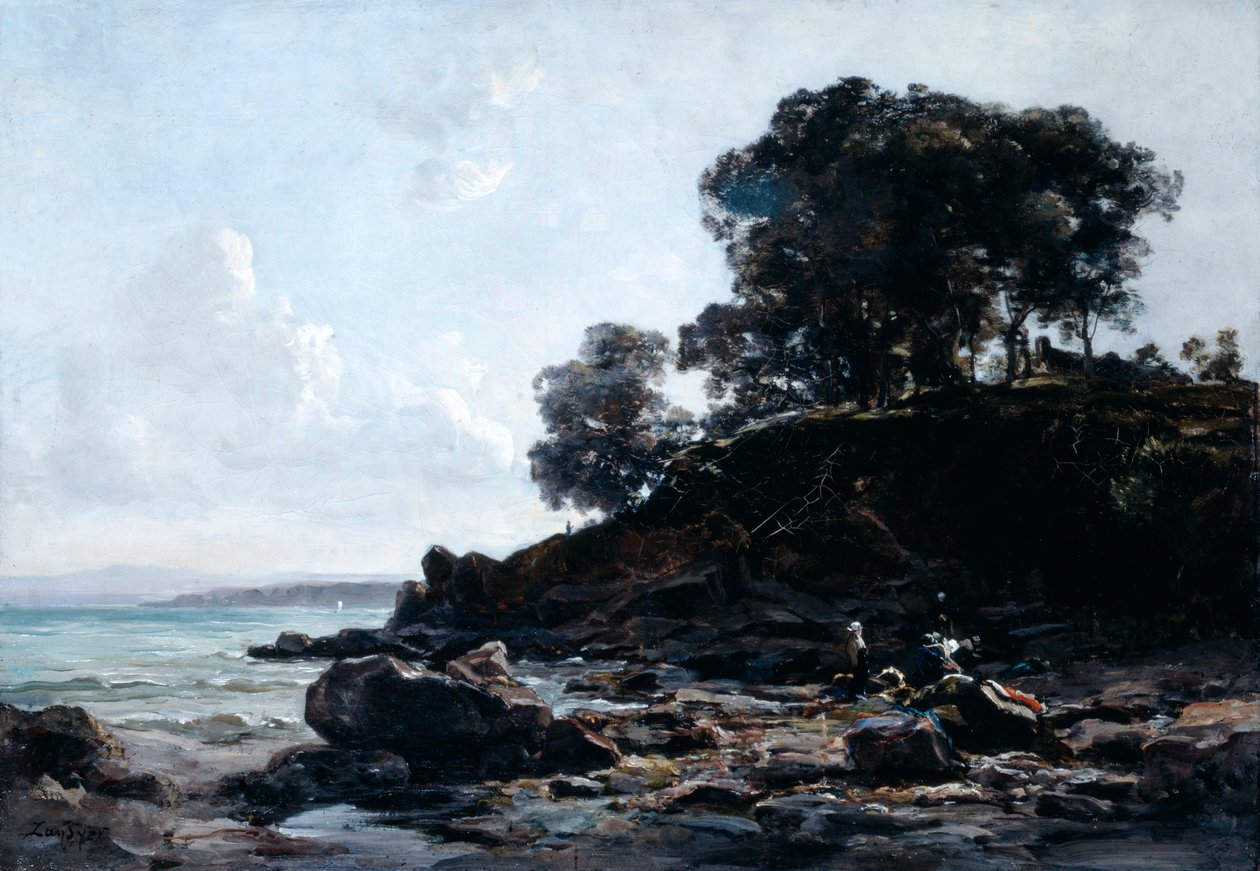 Pralnia w czasie odpływu, 1891. autorstwa Emmanuel Lansyer
