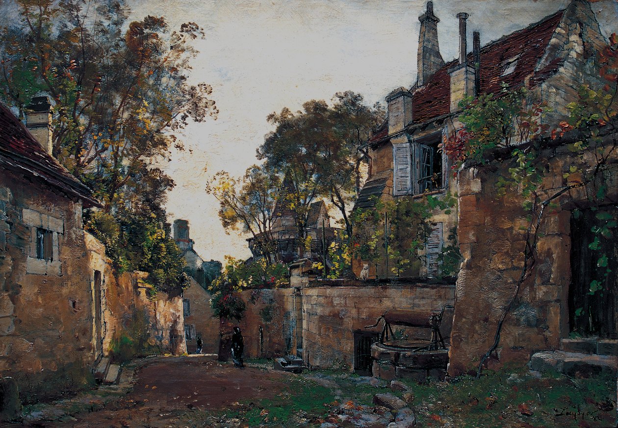 Dom mojego wuja Pescherarda na zamku w Loches. 1882 (olej na płótnie) autorstwa Emmanuel Lansyer