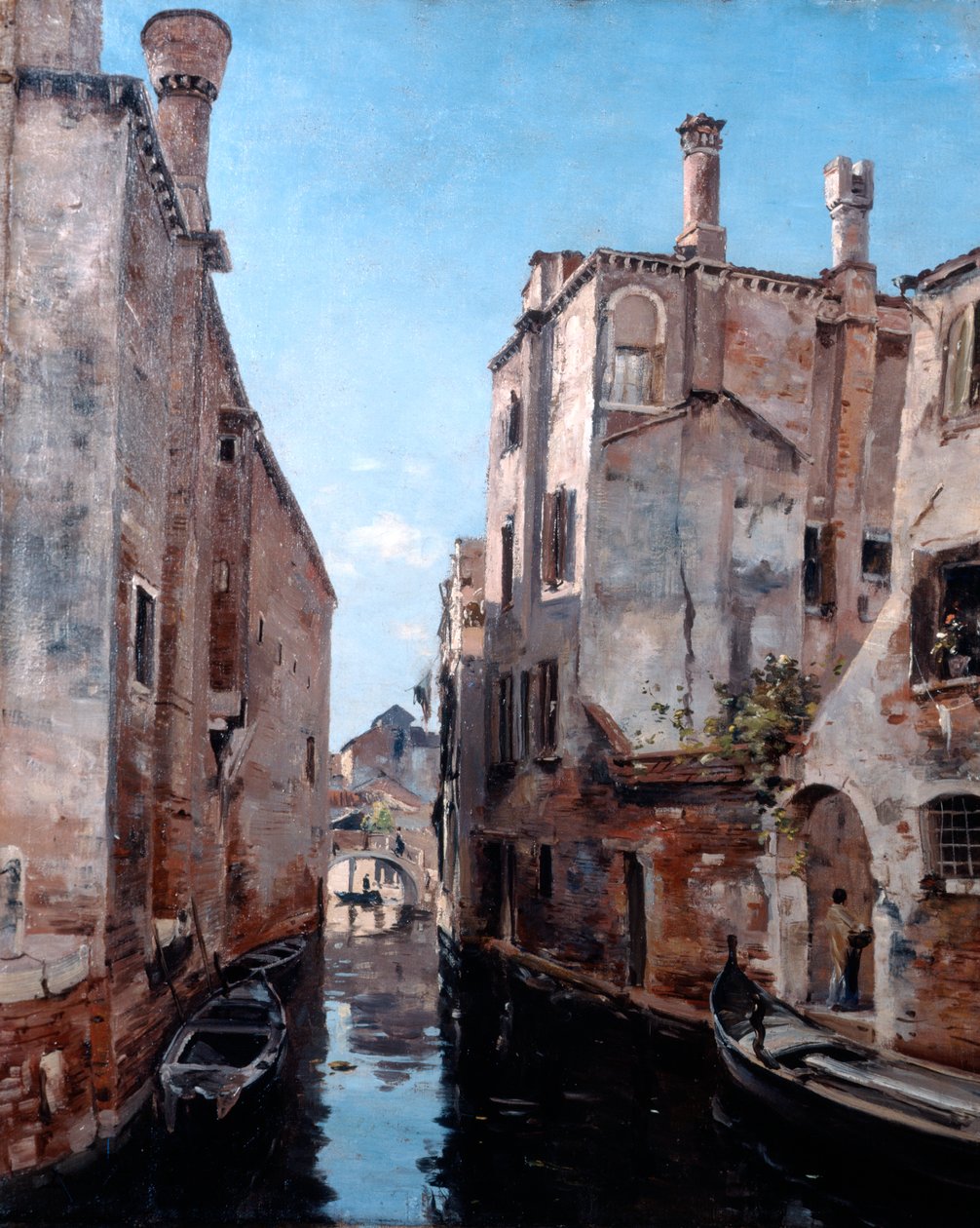 Okolice kościoła San Sebastian, Wenecja, 1892. autorstwa Emmanuel Lansyer