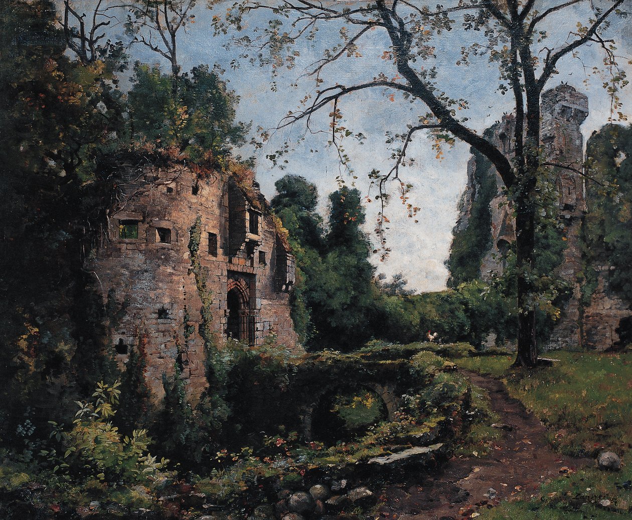 Bastion des Ormes, wnętrze Château de Clisson autorstwa Emmanuel Lansyer