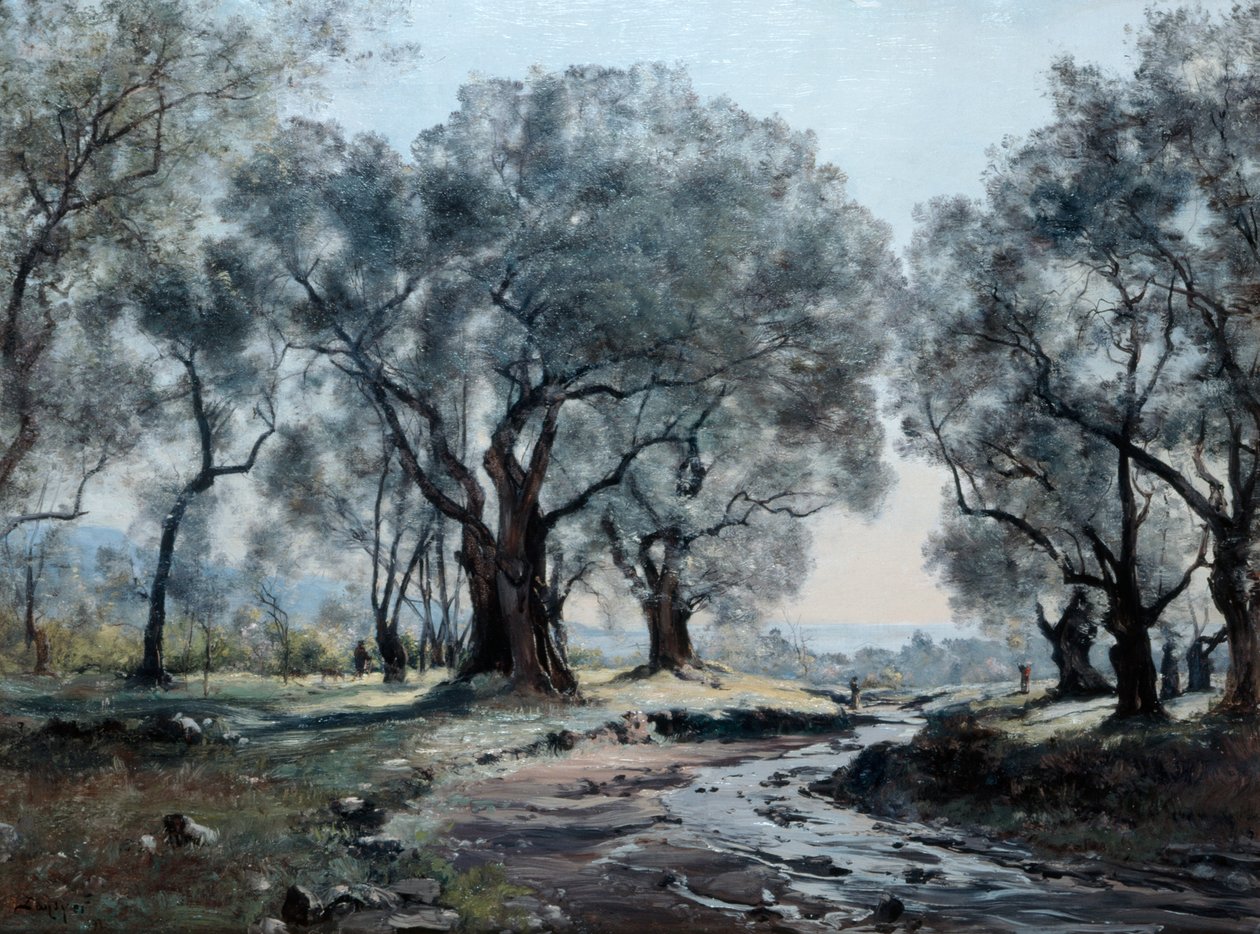 Górski potok Vallonet, 1892 autorstwa Emmanuel Lansyer