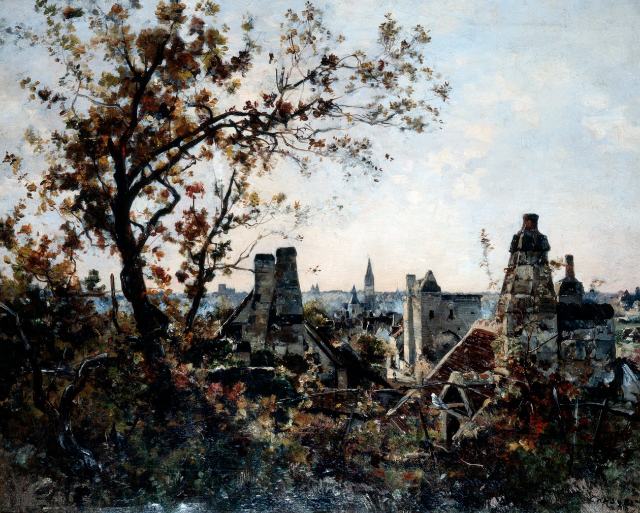 Wieża Chevalot wieczorem, 1885 autorstwa Emmanuel Lansyer