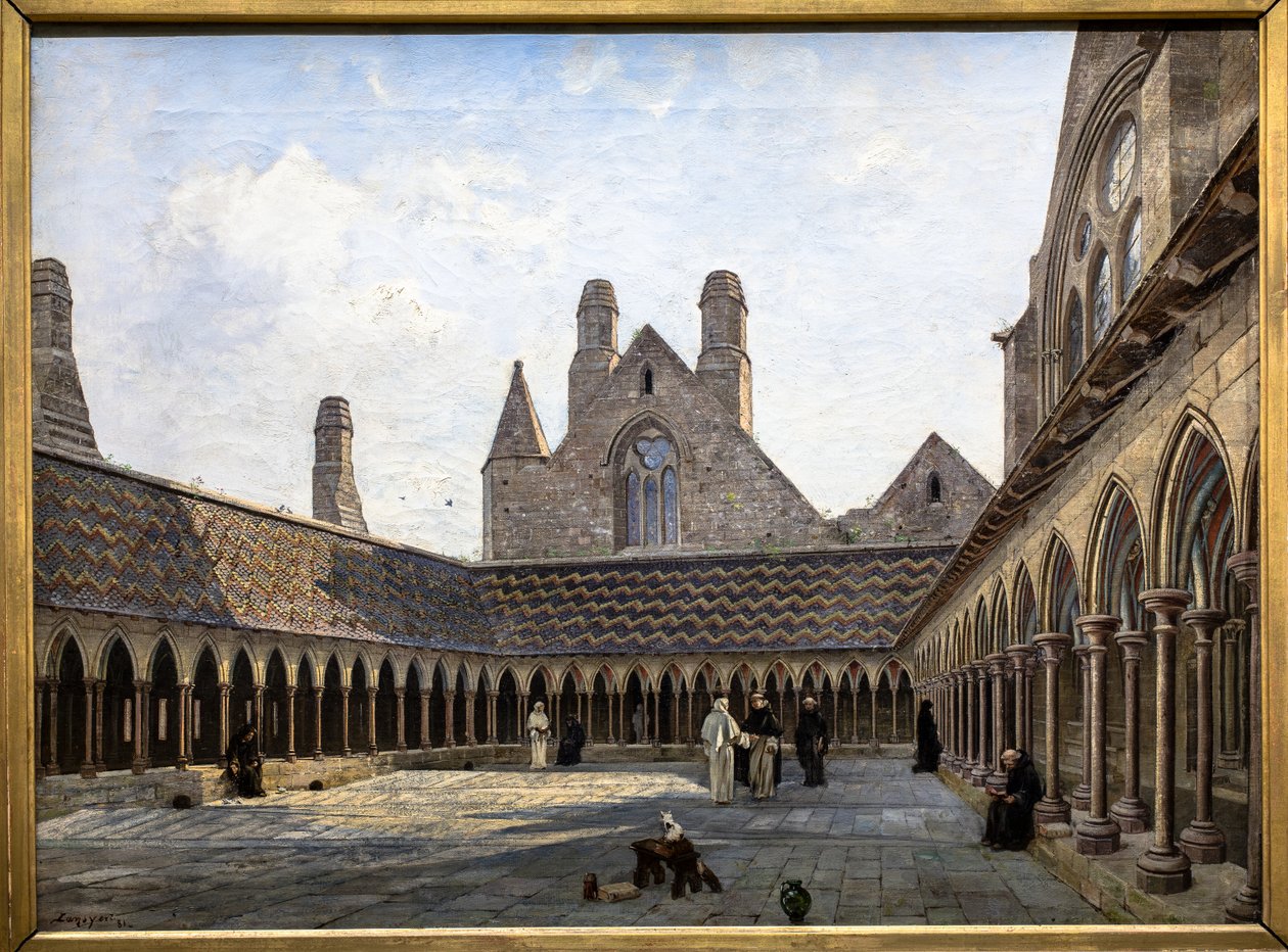 Klasztor Mont Saint-Michel autorstwa Emmanuel Lansyer