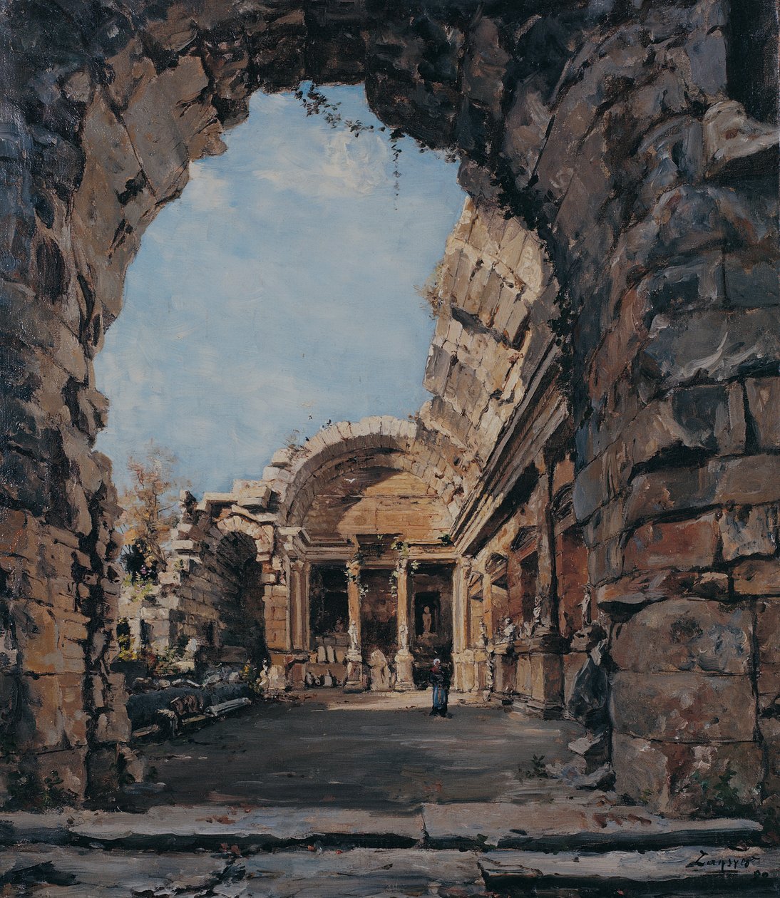 Świątynia Diany, Nîmes autorstwa Emmanuel Lansyer
