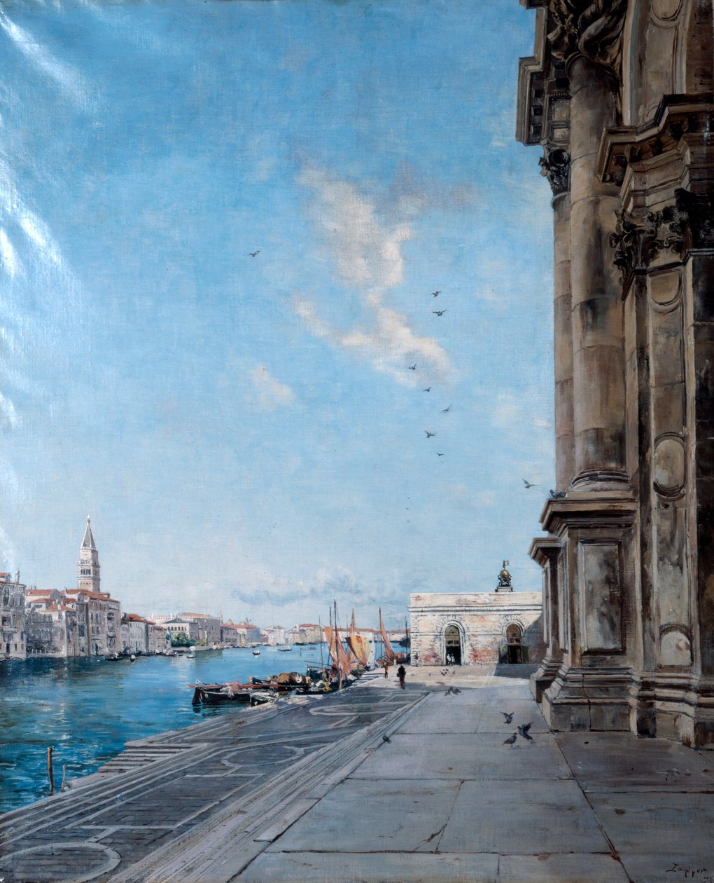 Widok z kościoła Madonna della Salute, 1892 autorstwa Emmanuel Lansyer
