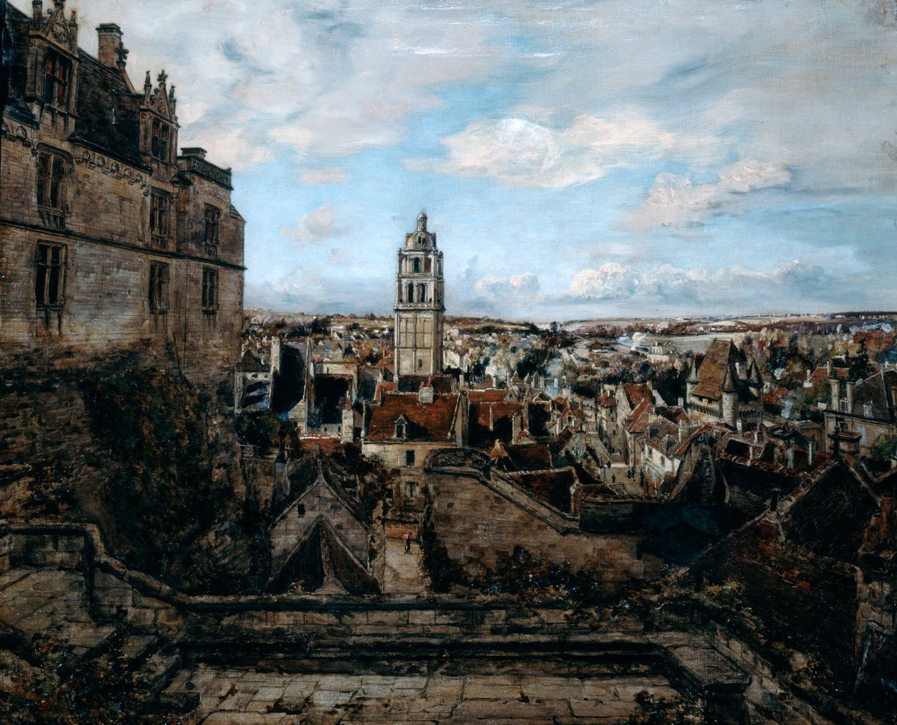 Widok z tarasu zamku Loches, 1884 autorstwa Emmanuel Lansyer