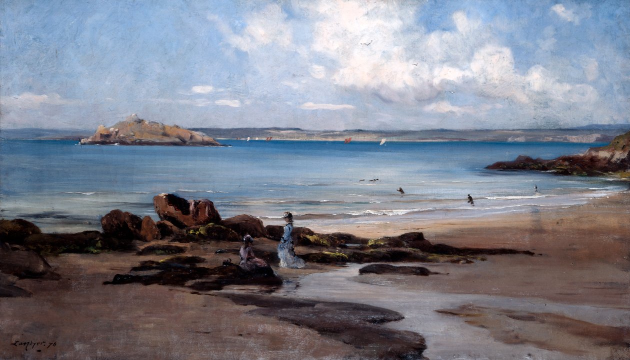 Plaża dla kobiet, 1876. autorstwa Emmanuel Lansyer
