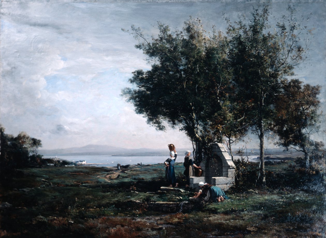 Kobiety przy fontannie, 1867 autorstwa Emmanuel Lansyer