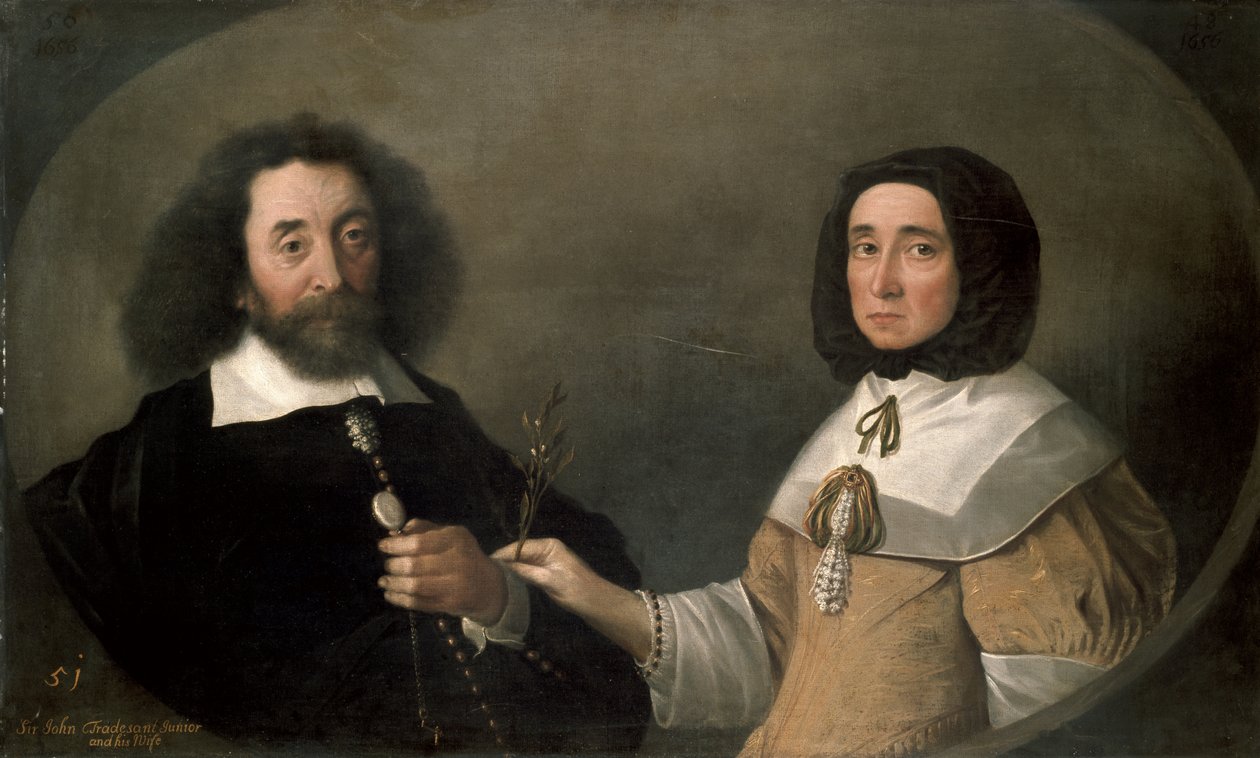 John Tradescant Młodszy i Hester, jego druga żona autorstwa Emmanuel de Critz