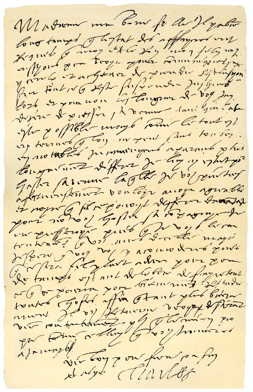 List cesarza Hiszpanii Karola V do królowej Anglii Marii, 1555. autorstwa Emperor Charles V