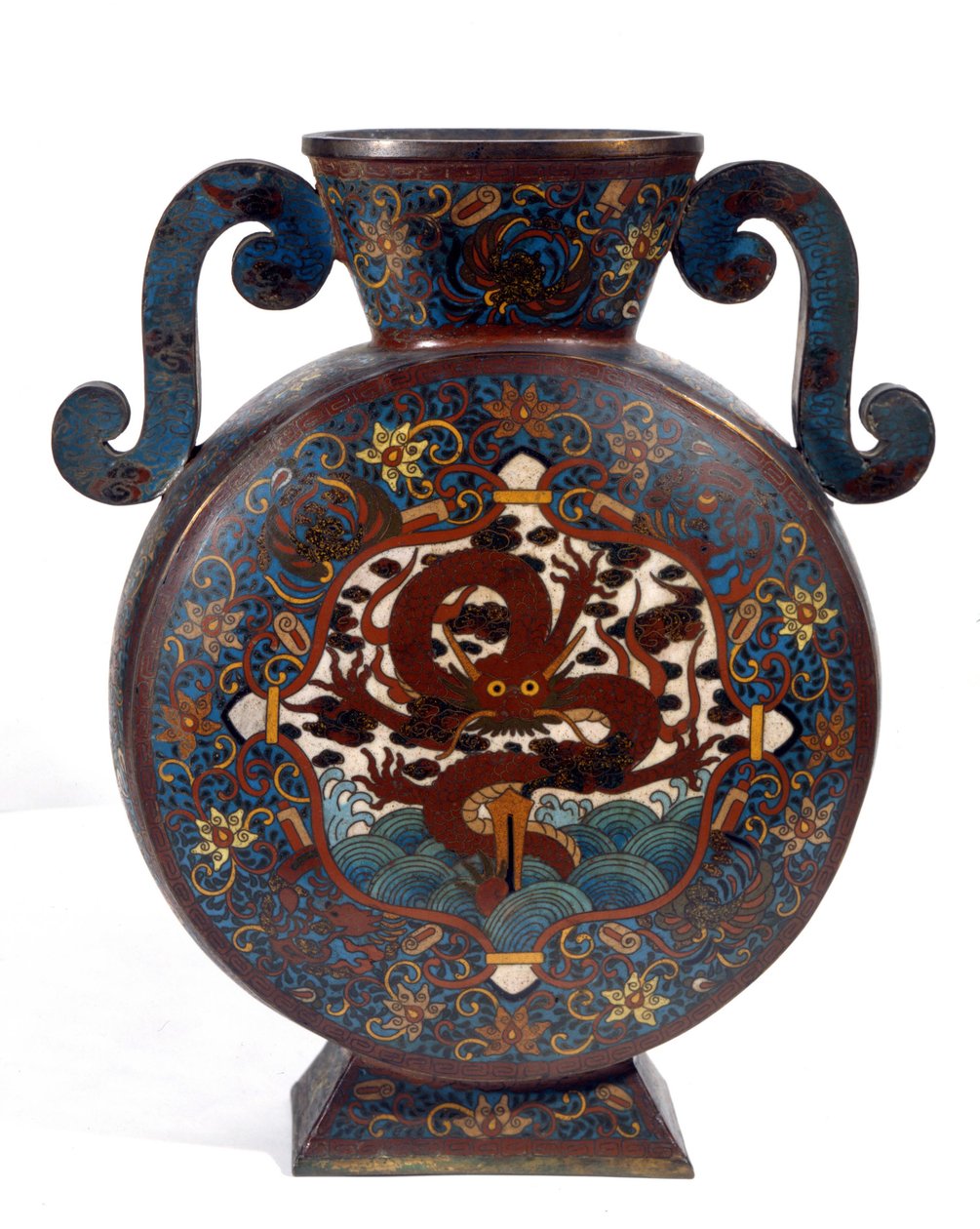 Chiński wazon w emalii cloisonne, okres Manchou autorstwa Empress Cixi Manchu Chinese