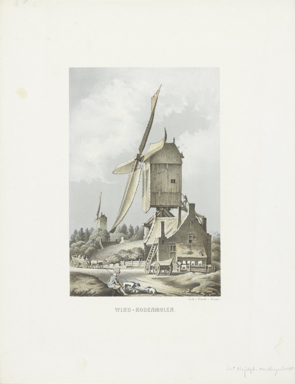 Wiatr - młyn mączny (tytuł na przedmiocie) autorstwa Emrik and Binger