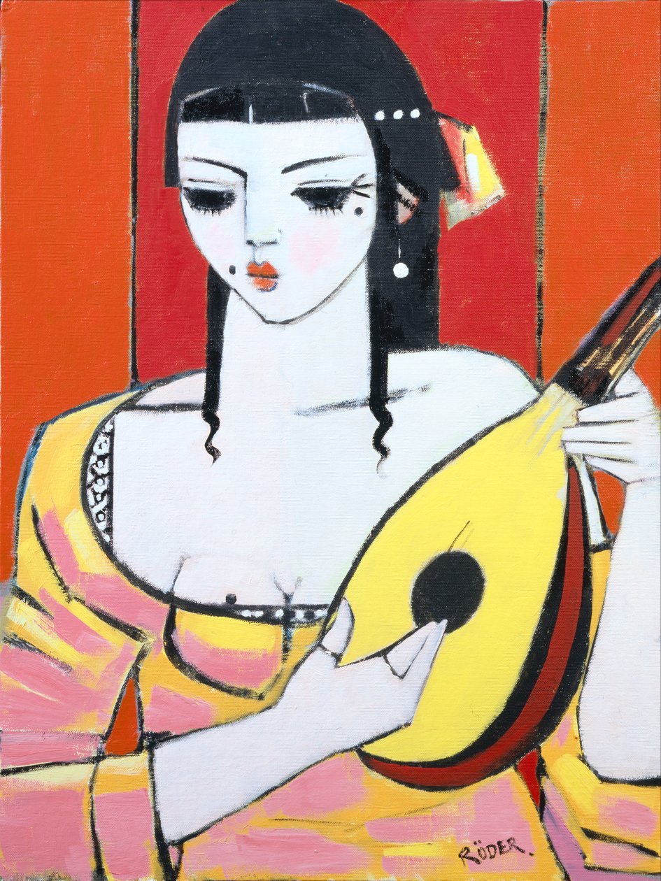 Mandolin, 2008 (olej na płótnie) autorstwa Endre Roder