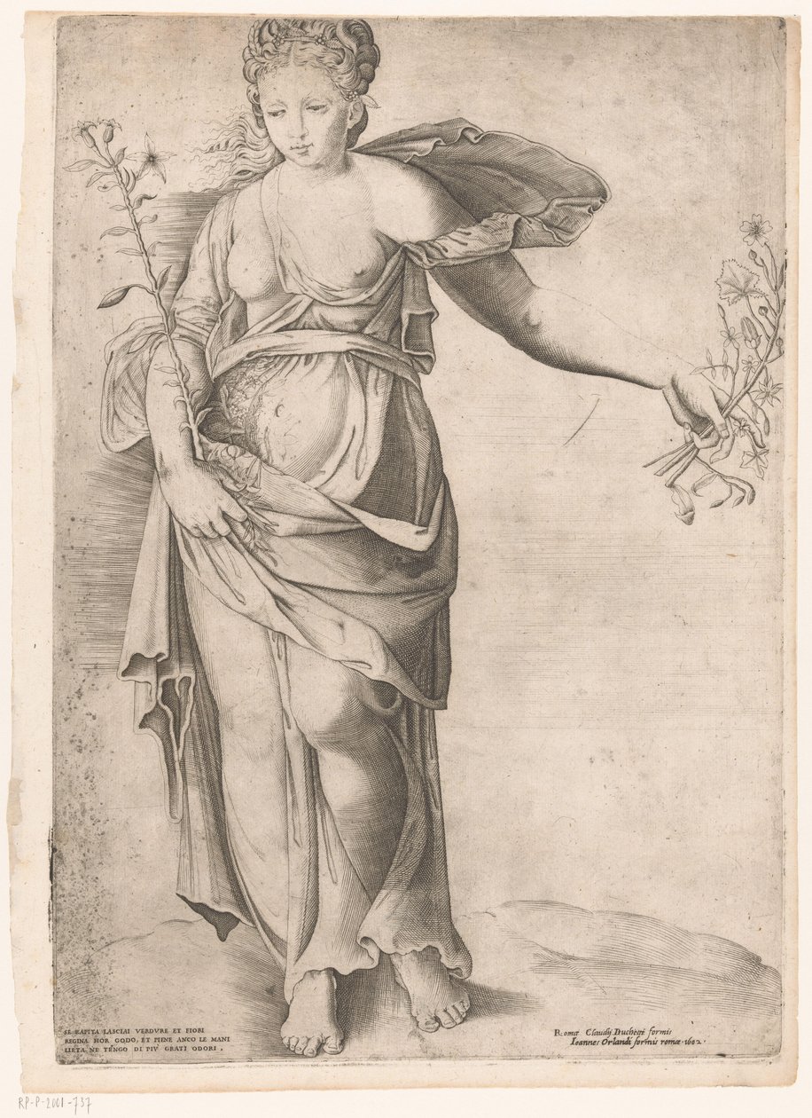 Flora Prozerpiny Mirror of Roman Magnificence (tytuł serii) autorstwa Enea Vico (attributed to)