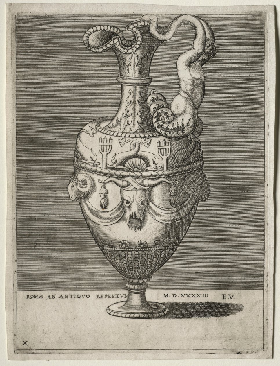 Ewer ozdobiony delfinami, 1543. autorstwa Enea Vico
