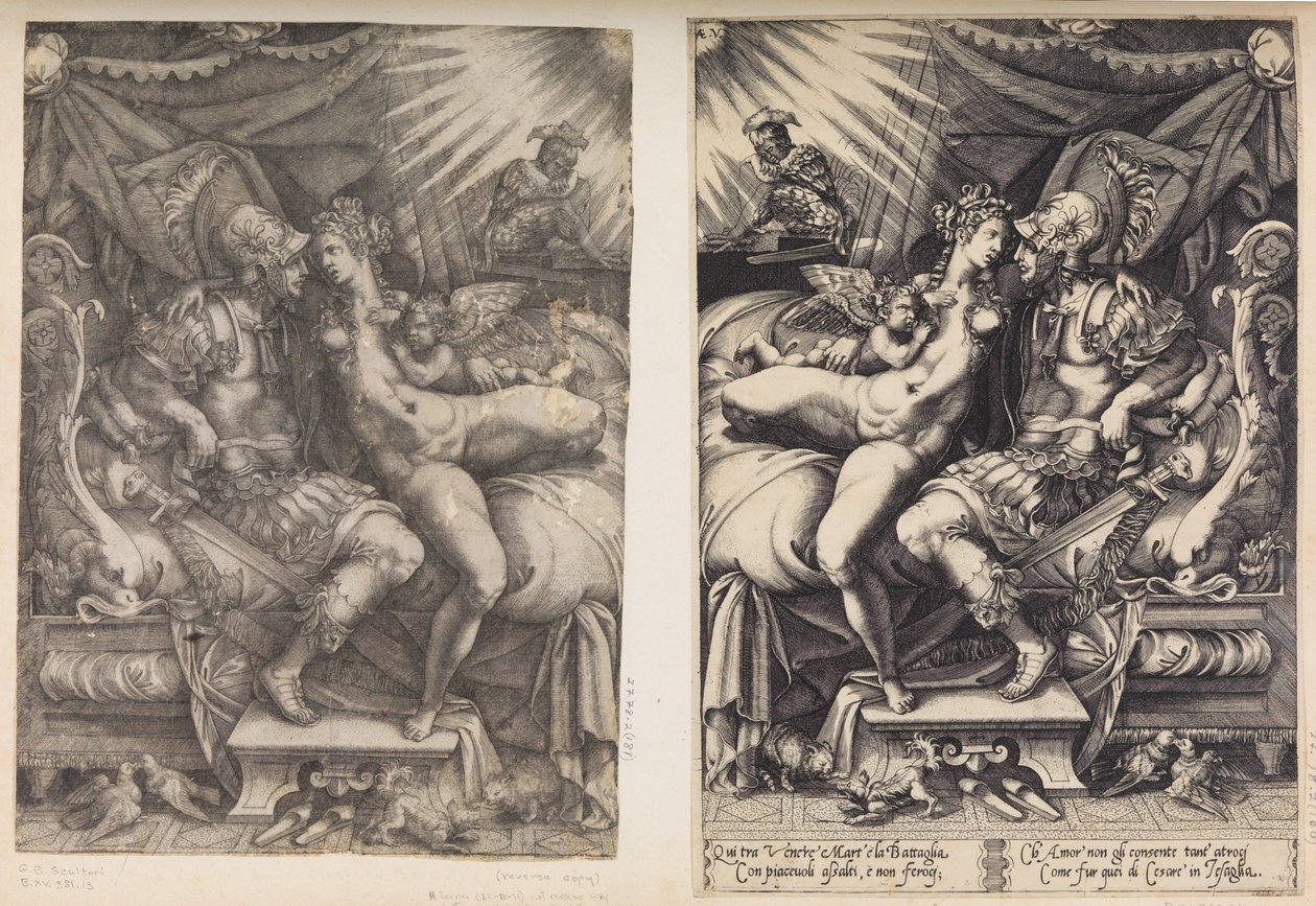 Mars i Wenus, 1543. autorstwa Enea Vico