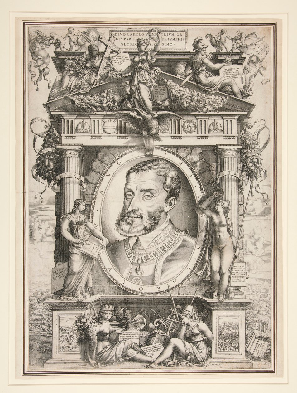Portret Karola V autorstwa Enea Vico