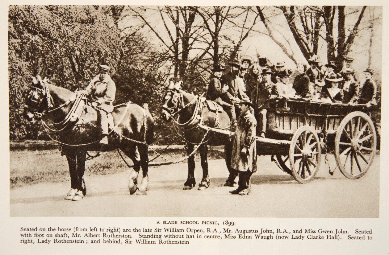 Piknik szkolny Slade, 1899, fotografia z The Times (zdjęcie w sepii) autorstwa English Photographer