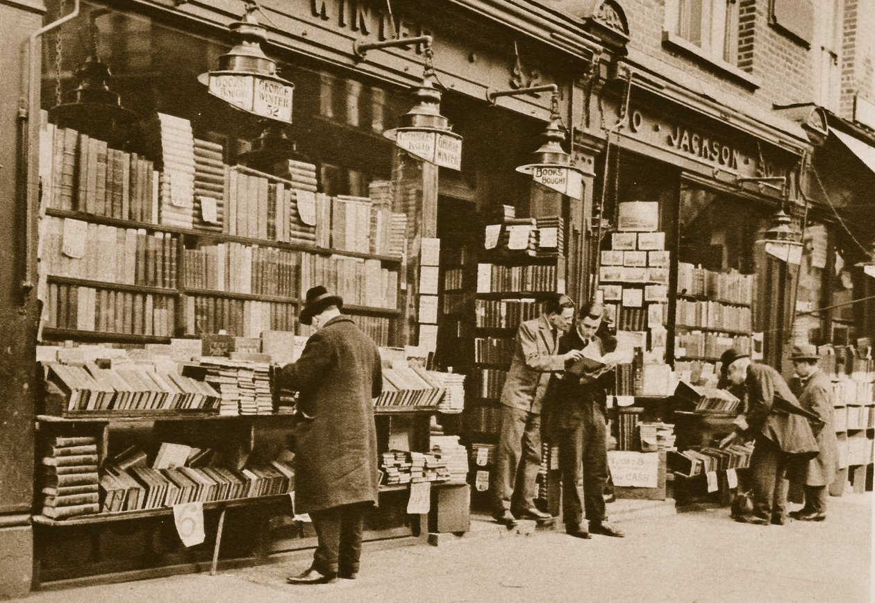 Antykwariat Charing Cross Road (zdjęcie w sepii) autorstwa English Photographer