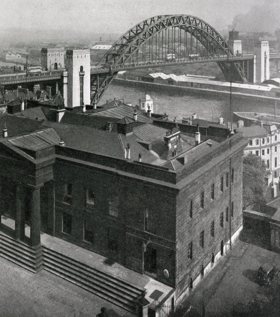 Widok na most Tyne w kierunku Gateshead z Newcastle-upon-Tyne autorstwa English Photographer