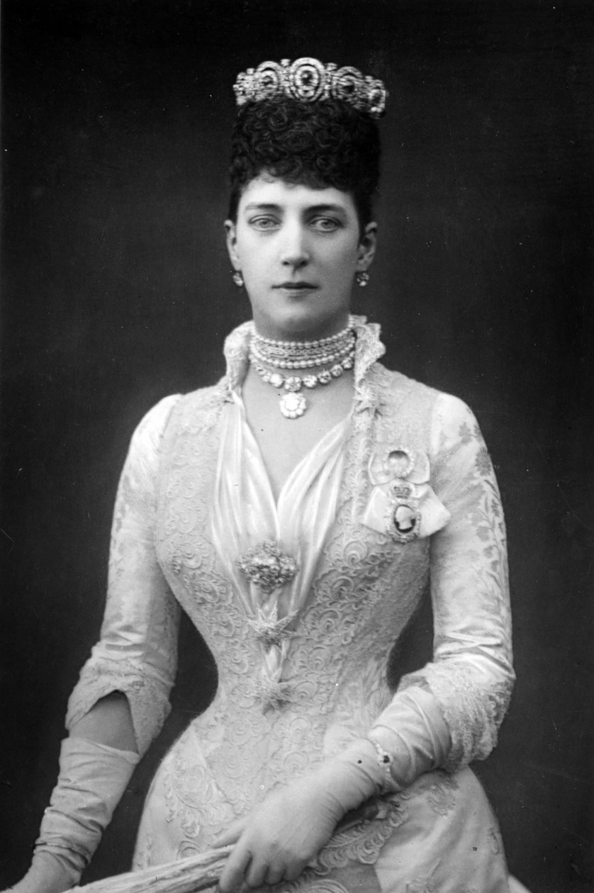 Aleksandra, królowa małżonka Edwarda VII z Wielkiej Brytanii, c.1890 autorstwa English Photographer