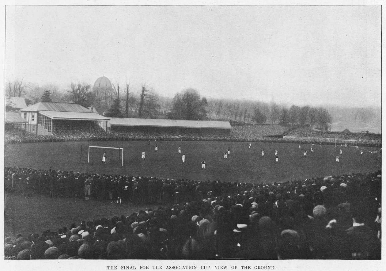 Aston Villa i Everton grają w finale Pucharu Stowarzyszenia, 1897 autorstwa English Photographer