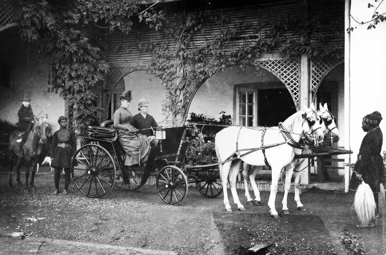 Brytyjska rodzina w Indiach, c.1875 autorstwa English Photographer