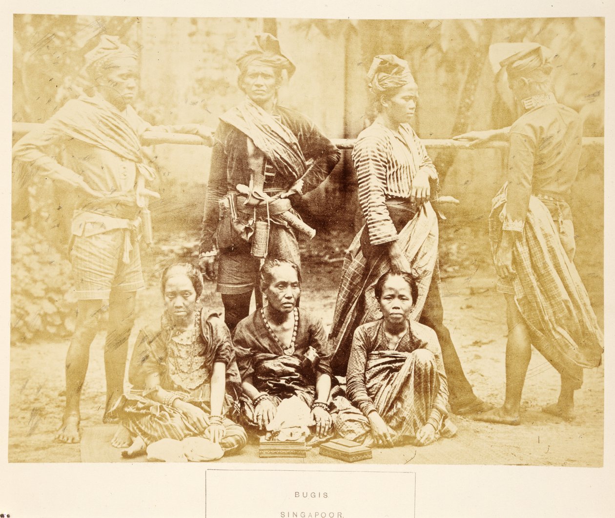 Bugis, Singapur, z książki The People of India, autorstwa J. Forbes Watson, opublikowanej w 1868 r. (odbitka albuminowa) autorstwa English Photographer