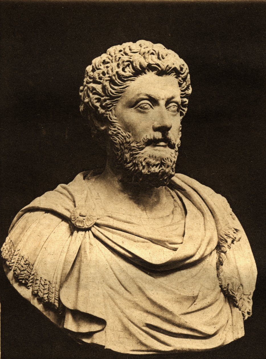 Popiersie Marka Aureliusza (121-80 ne) (marmur) autorstwa English Photographer