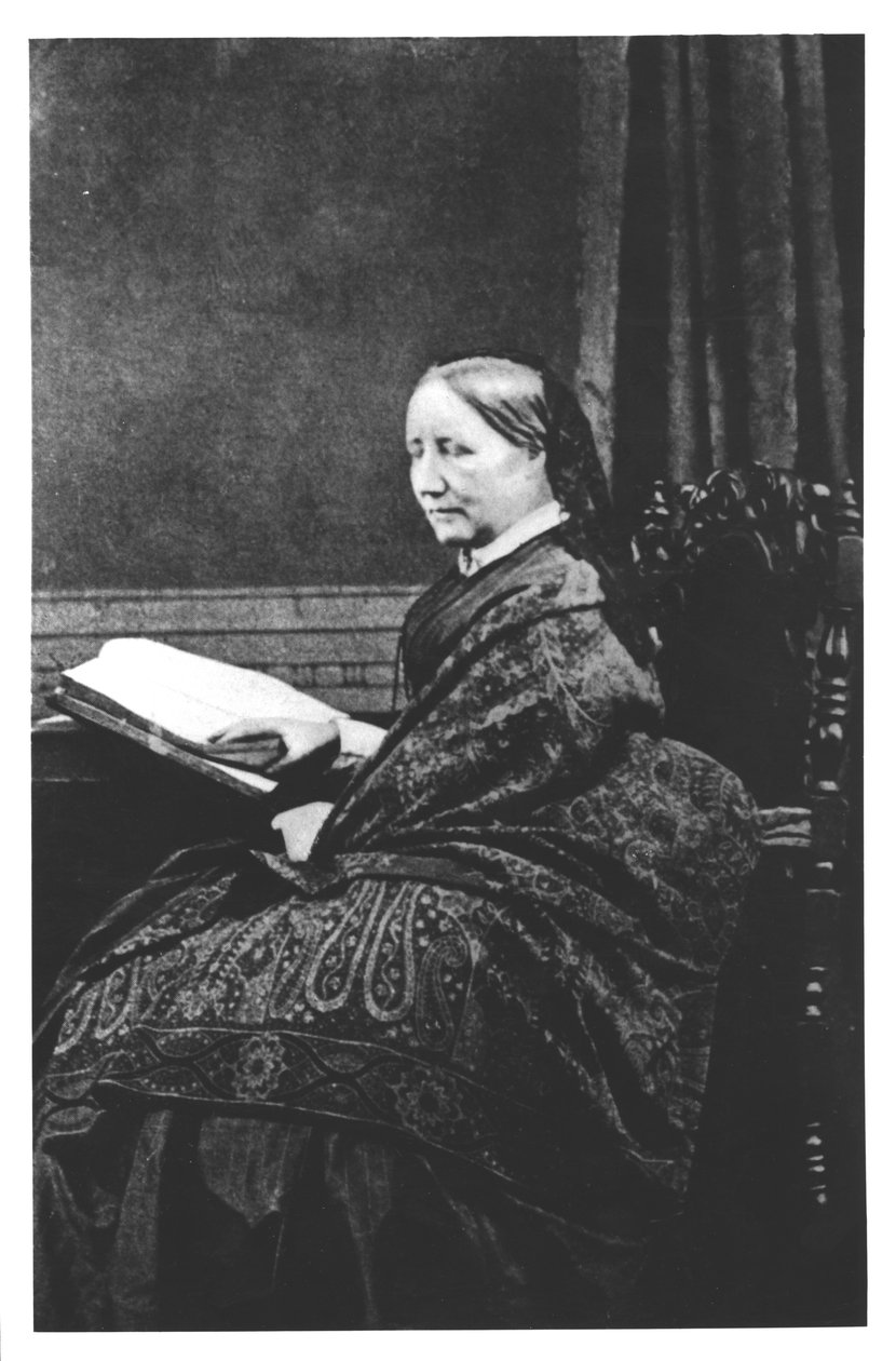 Elizabeth Cleghorn Gaskell (1810-65) XIX wiek autorstwa English Photographer